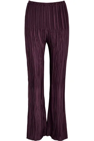 FORTE FORTE Plissé Matte Satin Trousers - - 2 (UK 10 / S)