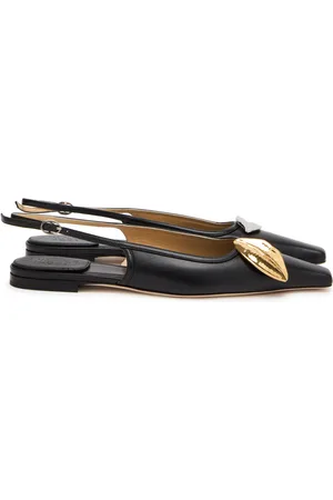 A.W.A.K.E. MODE Amanda Kiss Leather Slingback Flats - - 36 (IT36 / UK3)