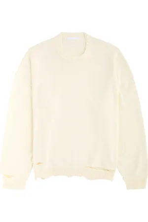Helmut Lang Distressed Cotton-blend Jumper - - M