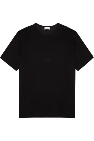 Saint Laurent Logo-embroidered Jersey T-shirt - - S