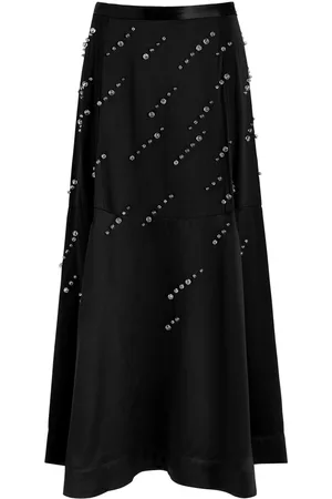 3.1 Phillip Lim Bead-embellished Satin Midi Skirt - - 2 (UK6 / XS) - 2 (UK6 /xs)