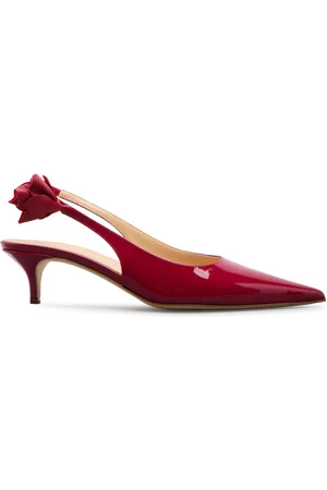 MAGDA BUTRYM 50 Floral-embellished Patent Leather Slingback Pumps
