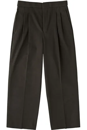 Ami Wide-leg Brushed Cotton Trousers - - 38 (W28/ S)