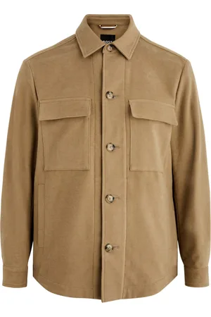 HUGO BOSS Brushed Cotton Overshirt - - M