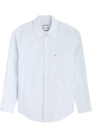 WOOYOUNGMI Striped-print Cotton-poplin Shirt - - 50 (IT50 / L)
