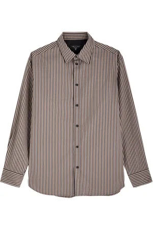 RAG&BONE Matthew Striped Cotton-blend Poplin Shirt - - M