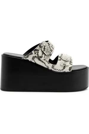 COPERNI Python-effect Leather Platform Wedge Sliders - - 37 (IT37 / UK4)