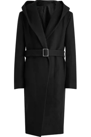 Rick Owens Belted Hooded Wool Coat - - 48 (IT48 / M)