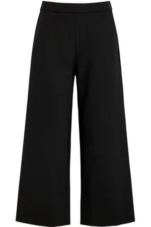 Eileen Fisher Cropped Wide-leg Jersey Trousers - - S (UK 10-12 / M)