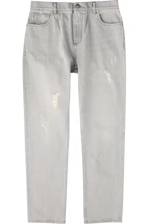 Balmain Distressed Straight-leg Jeans - - 36 (W36 / XL) - 36 (W36 /xl)