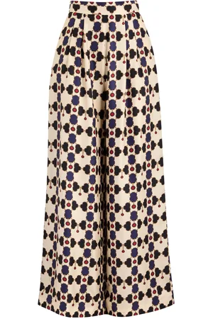 Borgo De Nor Melia Printed Silk-satin Trousers - - 14 (UK14 / L)