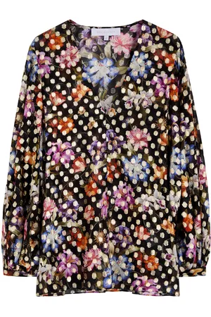 Borgo De Nor Stellan Fil-coupé Floral-print Chiffon top - - 12 (UK12 / M)