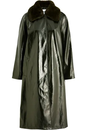 Jakke Lumi Faux Fur-trimmed Vinyl Coat - - M (UK12 / M)