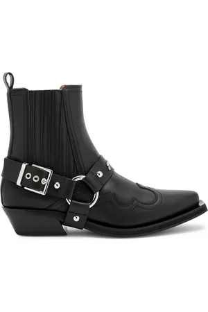 Ganni Western 40 Faux Leather Chelsea Boots - - 39 (IT39/ UK6)