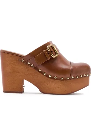 Chloé Jeannette 115 Leather Platform Clogs - - 41 (IT41 / UK8)