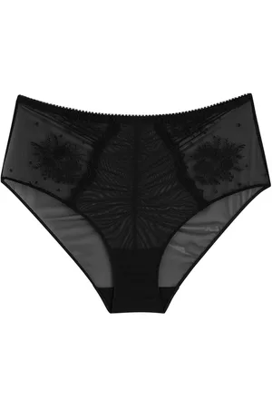 Simone Pérèle Simone PÉRÈLE Intrigue High-waist Embroidered Tulle Briefs - - 2 (UK 10 / M)