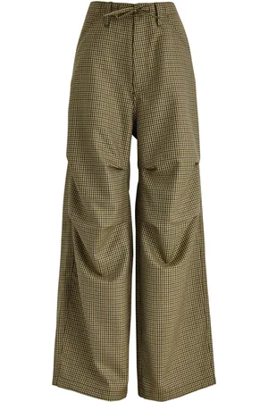 DARKPARK Vit Houndstooth Wool Trousers - - 26 (W26 / UK8 / S)