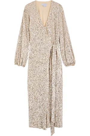 Never Fully Dressed Kira Sequin-embellished Midi Wrap Dress - - 6 (UK6 /xs)