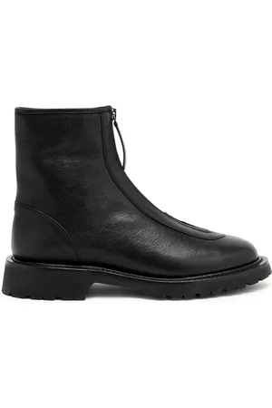 LEGRES Grained Leather Ankle Boots - - 38 (IT38/ UK5)