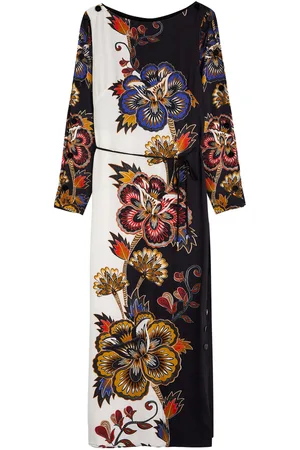 Farm Rio Floral-print Satin Midi Dress - - M (UK12 / M)