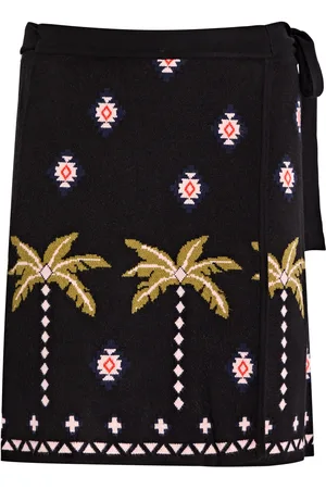 Never Fully Dressed Havana Intarsia Mini Wrap Skirt - - XL (UK16 / XL) - XL (UK16 /xl)