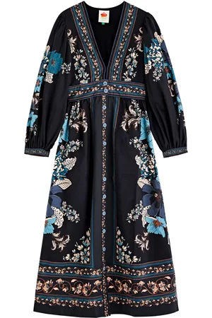 Farm Rio Blossom Tapestry Floral-print Cotton Midi Dress - - S (UK8-10 / S)
