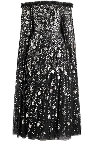 Needle & Thread Shooting Stars Embellished Tulle Cape Gown - - 4 (UK8 / S)