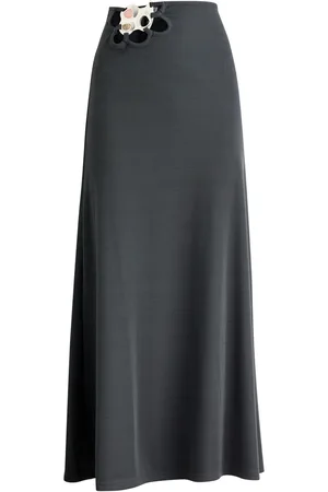 CHRISTOPHER ESBER Trio Stone Ribbed Stretch-jersey Maxi Skirt - - 10 (UK10 / S)