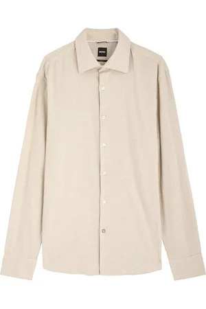HUGO BOSS Houndstooth Cotton Shirt - - 38 (C15 / S)