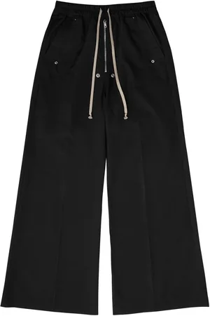 Rick Owens X Moncler Belas Wide-leg Cotton-blend Trousers - - M
