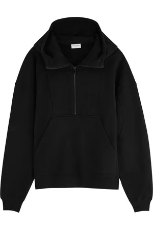 Saint Laurent Panelled Half-zip Hooded Cotton Sweatshirt - - M (UK12 / M)