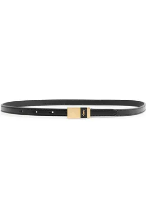 Saint Laurent Thin Anchor Logo Leather Belt - - 70 (UK6/xS)