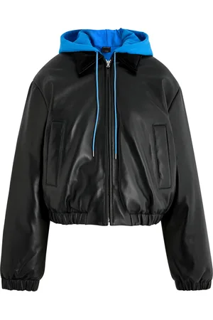 MERYLL ROGGE Padded Hooded Leather Bomber Jacket - - XS (UK6 /xs)
