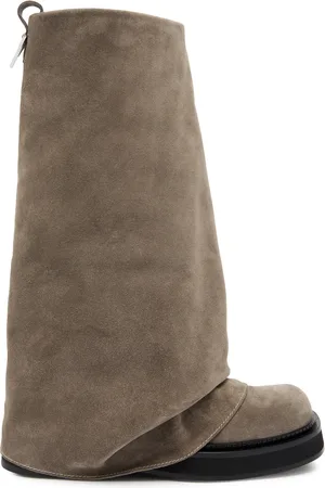 The Attico Robin Layered Suede Combat Boots - - 39 (IT39 / UK6)