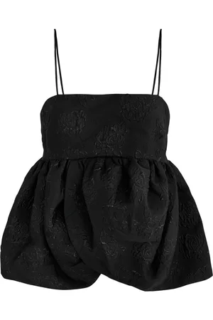ROTATE Floral-jacquard Draped top - - 6 (UK6 /xs)