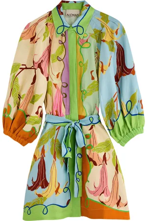 ALÉMAIS Rafaela Printed Mini Shirt Dress - - 10 (UK10 / S)