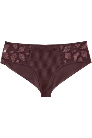 Simone Pérèle Simone PÉRÈLE Dahlia Floral-embroidered Tulle Briefs - - 1 (UK 8 / S)