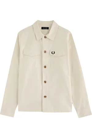 Fred Perry Logo-embroidered Cotton-twill Overshirt - - M