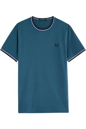 Fred Perry Stripe-trimmed Logo Cotton T-shirt - - M