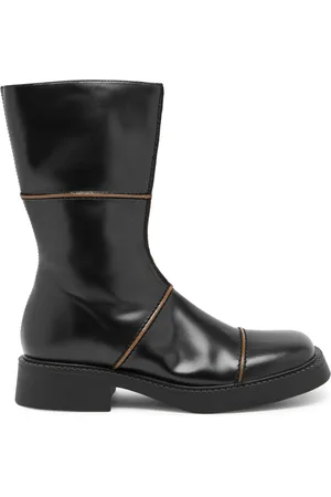 Miista Dahlia Panelled Leather Ankle Boot - - 37 (IT37/ UK4)