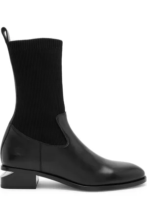 Alexander Wang Kane 40 Leather Sock Boots - - 36 (IT36/ UK3)