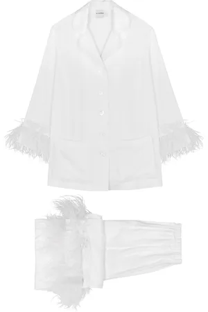 Sleeper Party Feather-trimmed Pyjama set - M