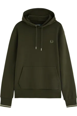 Fred Perry Logo-embroidered Hooded Cotton Sweatshirt - - L
