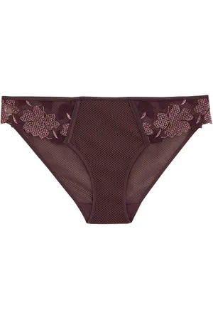 Simone Pérèle Simone PÉRÈLE Dahlia Floral-embroidered Tulle Briefs - - 1 (UK 8 / S)