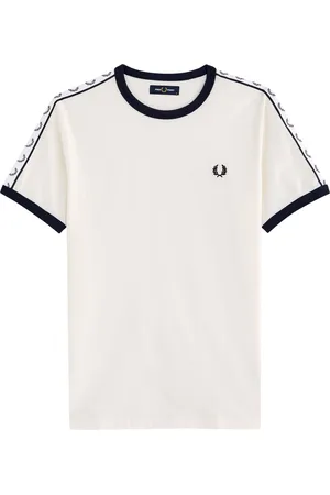 Fred Perry Logo Track Tape Cotton T-shirt - - M