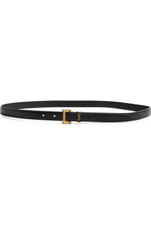 Saint Laurent Cassandra Grained Leather Belt - - 100 (L)