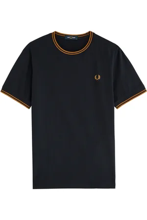 Fred Perry Stripe-trimmed Logo Cotton T-shirt - - L