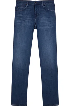 7 for all Mankind Luxe Performance+ Straight-leg Jeans, Jeans, Mid-blu - W28/L32