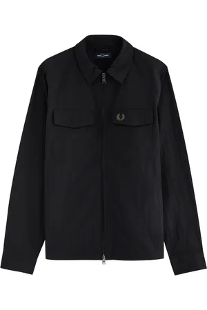 Fred Perry Logo-embroidered Crinkled Nylon Overshirt - - M