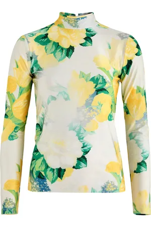MERYLL ROGGE Floral-print Jersey top - - 40 (UK12 / M)